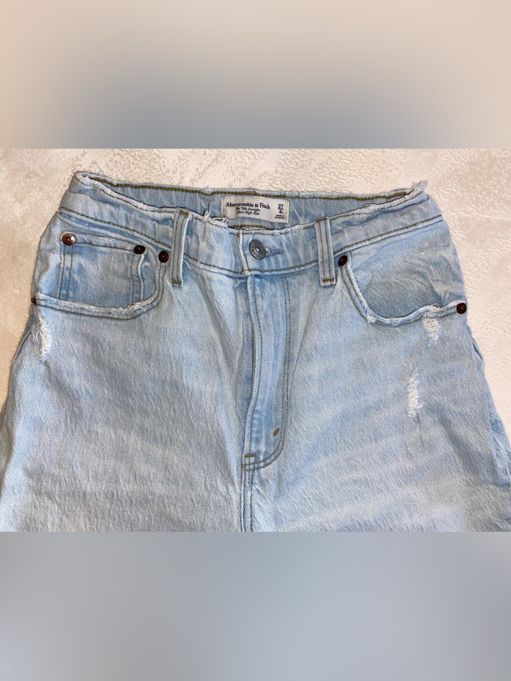 Abercrombie & Fitch Curve Love '90s
Straight Ultra High Rise Jeans Women's 27 - Picture 4 of 14